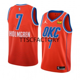Herren NBA Oklahoma City Thunder Trikot Chet Holmgren 7 Nike 2022-23 Statement Edition Orange Swingman